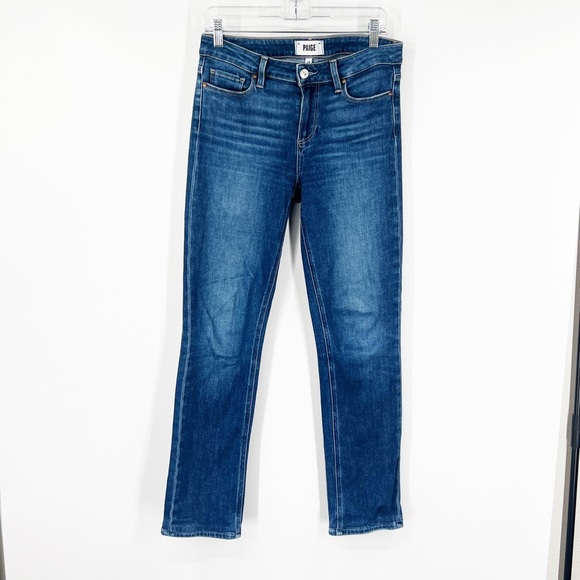 Paige Mid-Rise Skyline Straight Jeans in Chapel HEMMED - Picture 1 of 10